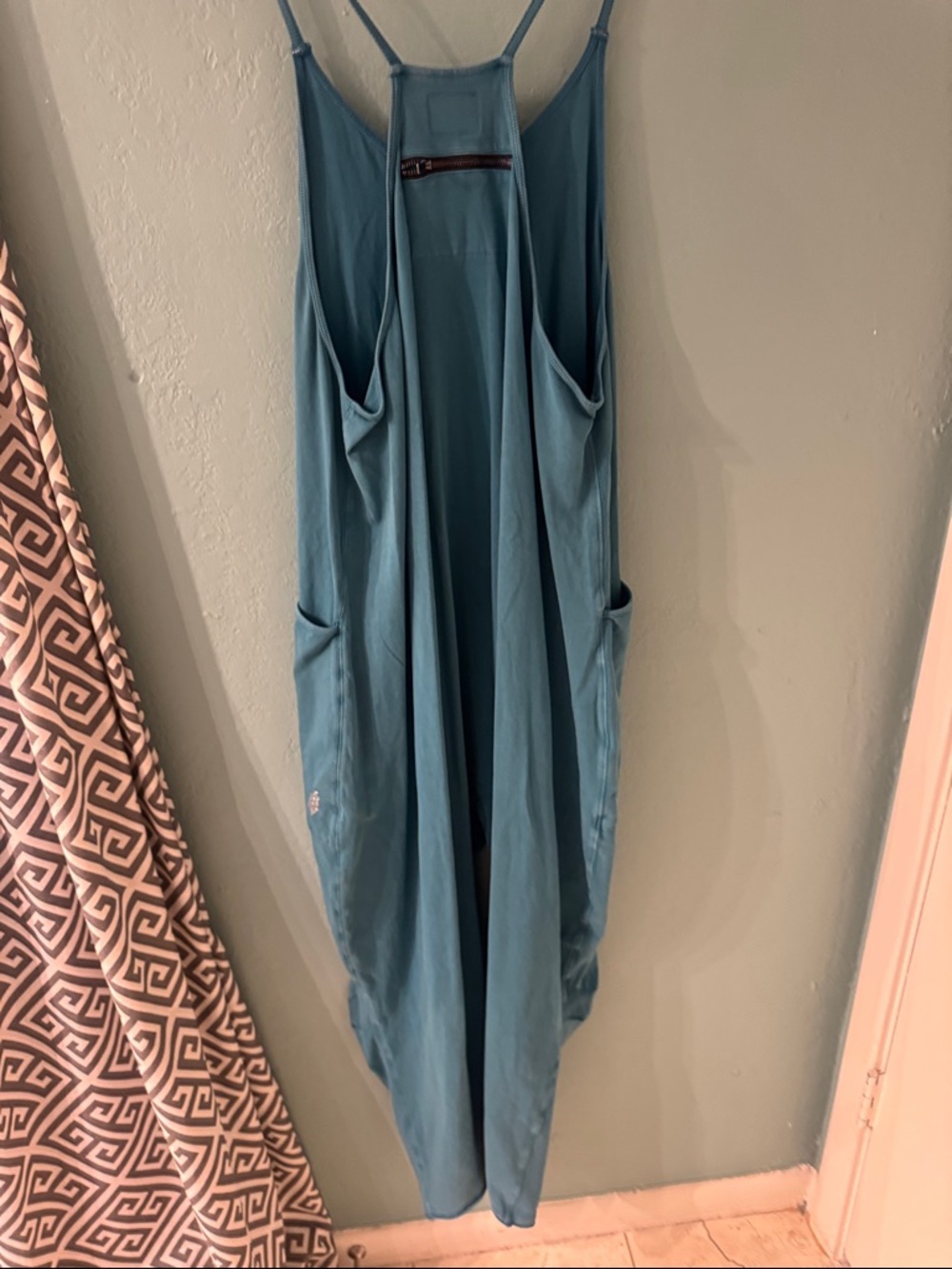 FP Movement by Free People Teal Blue Slouchy Jumpsuit Romper with Pockets - Picture 4 of 5